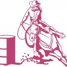 Barrel Racing Girl Rodeo Horse Farm Car Truck Window Laptop Vinyl Decal Sticker