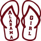 Alabama Girl Flip Flops Sport Game Car Truck Wall Laptop Vinyl Decal Sticker