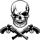 Skull Head Guns Skeleton Car Truck Window Laptop Vinyl Decal Sticker
