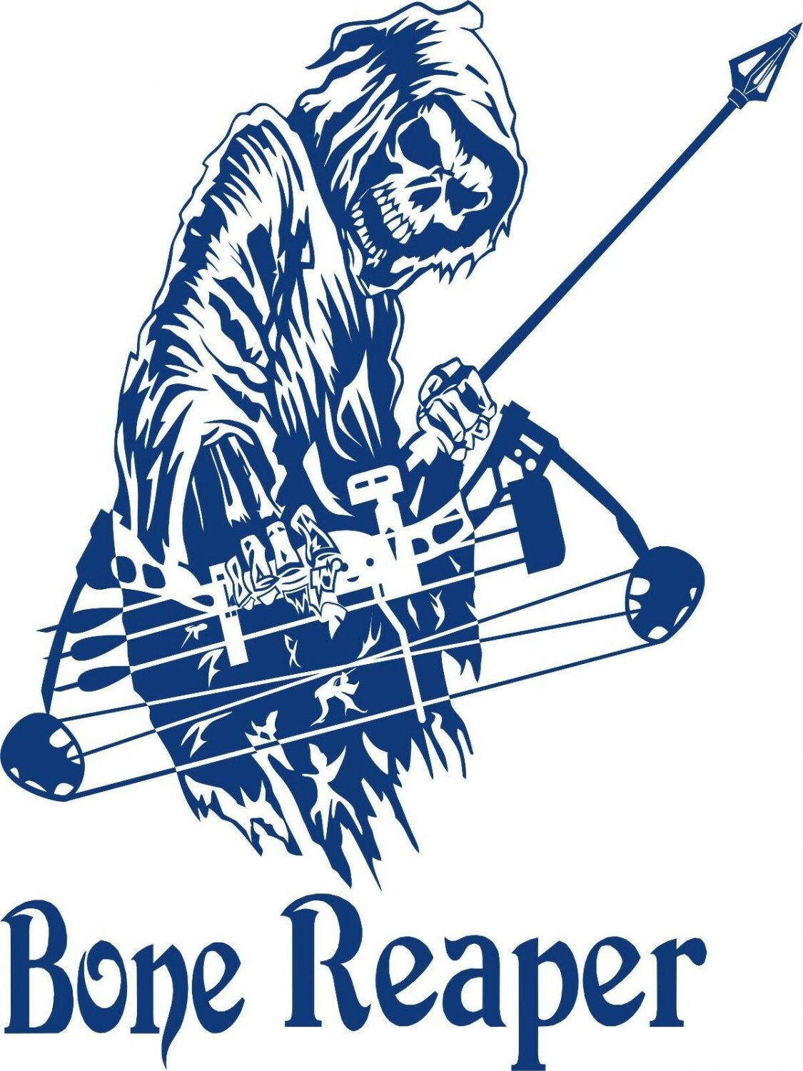 Grim Reaper Bow Arrow Hunting Deer Buck Car Truck Window Vinyl Decal Sticker