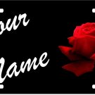 Red Rose Novelty Custom Personalized Name Flower License Plate Car Truck Tag