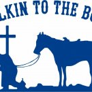 Praying Cowboy Boss GOD Horse Christian Car Truck Window Vinyl Decal Sticker