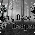 Bone Grim Reaper Bow Arrow Hunting Deer Hunter License Plate Car Truck Tag