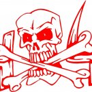 Skull Head 4 x 4 Cross Bones Car Truck Window Wall Laptop Vinyl Decal Sticker