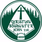 Christian Christ Cross Bow Hunting Arrow Car Truck Window Vinyl Decal Sticker