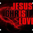 Christian Cross Jesus Christ Love Lord GOD Savior License Plate Car Truck Tag