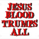 Christian Lord GOD Power Blood Trumps Jesus Christ License Plate Car Truck Tag