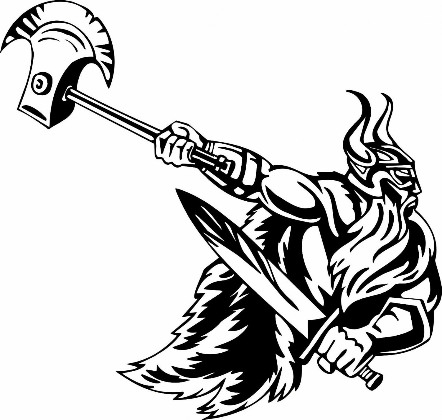 Viking Warrior Norsemen Axe Sword Warrior Car Truck Window Vinyl Decal