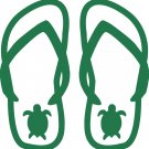 Turtle Flip Flops Beach Feet Toes Sand Car Truck Window Vinyl Decal Sticker