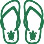Turtle Flip Flops Beach Feet Toes Sand Car Truck Window Vinyl Decal Sticker