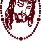 Jesus Christ Rosary Beads Cross Lord GOD Car Truck Window Vinyl Decal Sticker