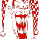 Jester Clown Mask Joker Fool Car Truck Window Vinyl Decal Sticker