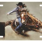 Cowgirl Barrel Horse Riding Racing Rodeo Western License Plate Car Truck Tag