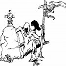 Grim Reaper Grave Crow Scythe Monster Car Truck Window Vinyl Decal Sticker