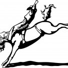 Bronc Cowboy Horse Riding Rodeo Western Car Truck Window Vinyl Decal Sticker
