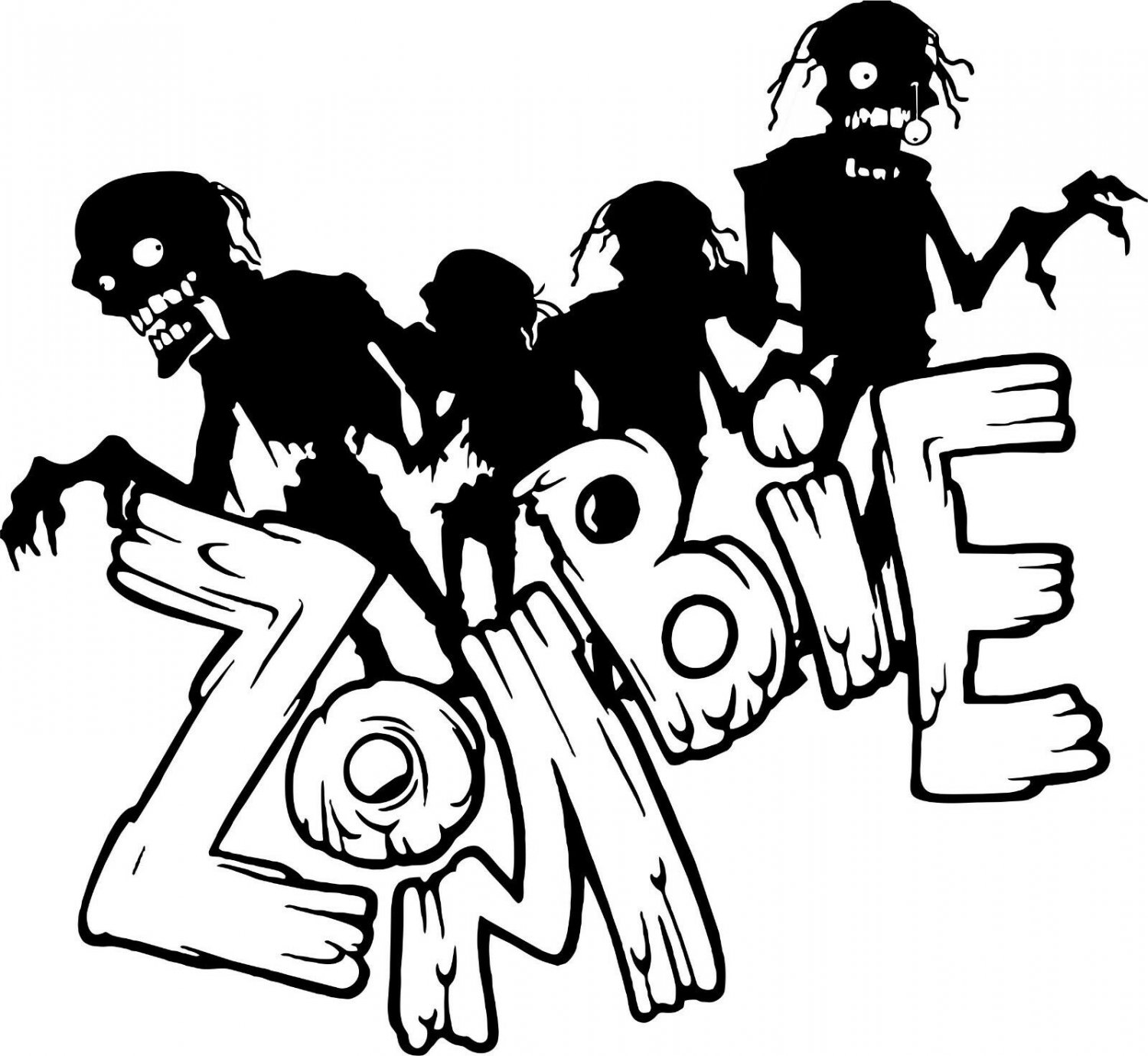 Zombie Monster Walking Dead Skeleton Car Truck Window Vinyl Decal Sticker