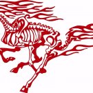 Horse Tribal Fire Flame Skeleton Car Truck Window Laptop Vinyl Decal Sticker