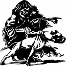 Grim Reaper Pitbull Dog Chain Skull Car Truck Window Vinyl Decal Sticker