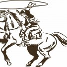 Cowboy Cowgirl Horse Roping Rodeo Western Window Laptop Vinyl Decal Sticker
