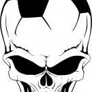 Soccer Skull Helmet Sports Ball Head Car Truck Window Vinyl Decal Sticker