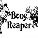 Grim Reaper Bow Arrow Hunting Bone Skeleton Truck Window Vinyl Decal Sticker