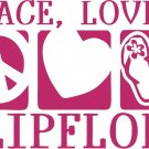 Flip Flop Peace Sign love Heart Car Truck Window Wall Laptop Vinyl Decal Sticker