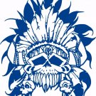 Native Indian Skull Skeleton Headdress Car Truck Window Vinyl Decal Sticker