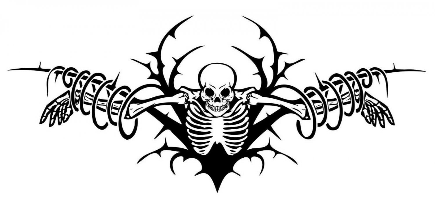 Hanging Skeleton Skull Zombie Monster Car Truck Window Vinyl Decal Sticker