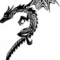 Tribal Dragon Magic Flying Creature Car Truck Window Laptop Vinyl Decal Sticker