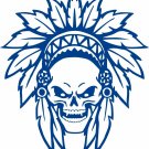 Native Indian Skull Skeleton Tribe Feathers Car Truck Window Vinyl Decal Sticker