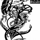 Mermaid Sexy Girl Skull Anchor Fantasy Car Boat Truck Window Vinyl Decal Sticker