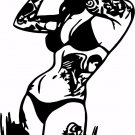 Sexy Girl Tattoo Lady Woman Laptop Car Truck Window Vinyl Decal Sticker