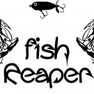 Fish Reaper Skeleton Fishing Lure Hook Car Boat Truck Window Vinyl Decal Sticker