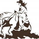 Cowgirl Horse Rodeo Western Cowboy Car Truck Window Laptop Vinyl Decal Sticker