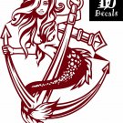 Sexy Mermaid Girl Anchor Fantasy Car Boat Ship Truck Window Vinyl Decal Sticker
