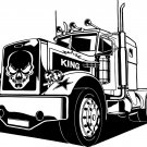 Skull 18 Wheeler Semi Big Rig Car Diesel Truck Driver Window Vinyl Decal Sticker