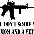 Machine Gun AR15 M16 MOM Veteran Military Truck Car Window Vinyl Decal Sticker