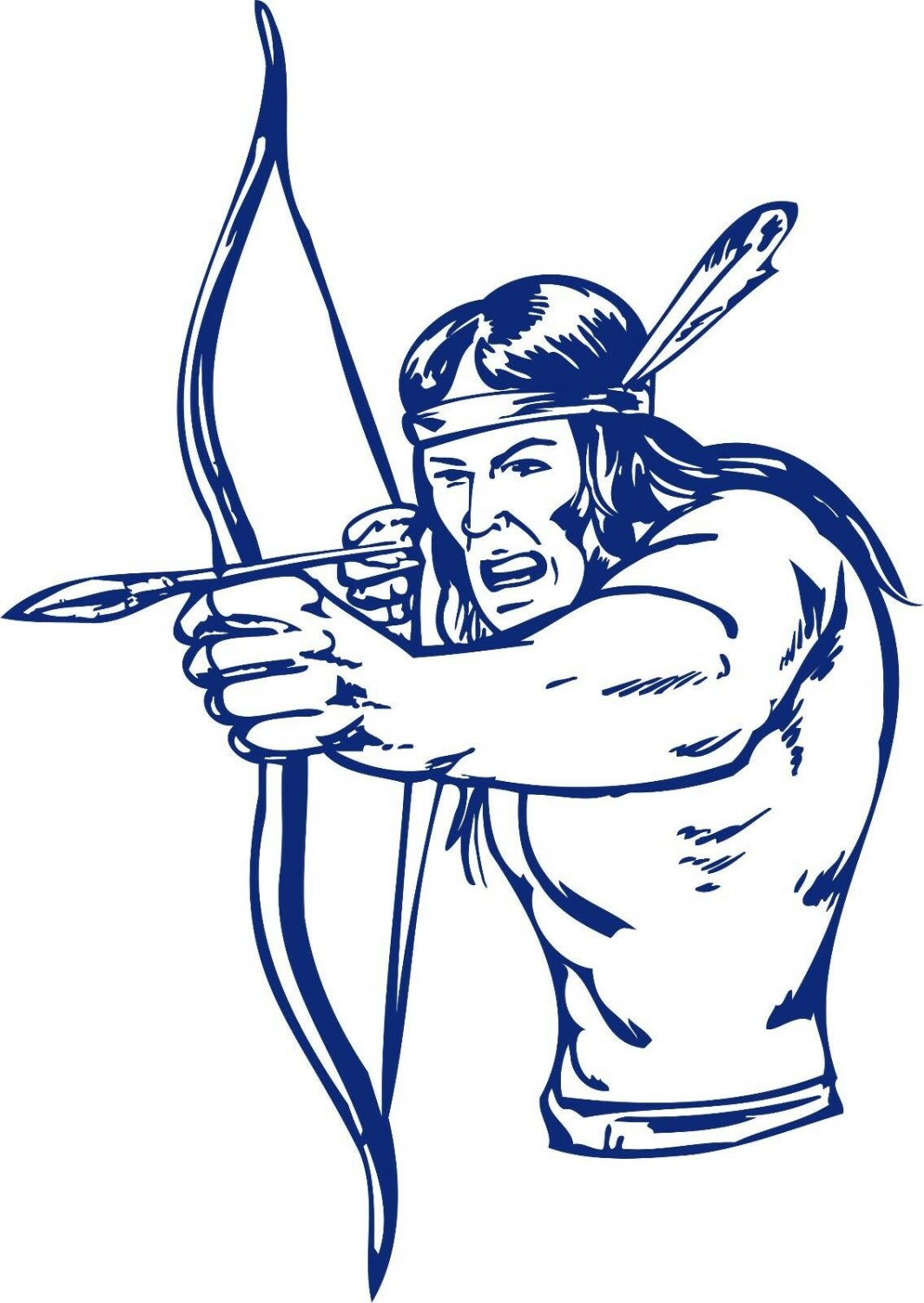 Native American Indian Warrior Bow Hunter Truck Window Vinyl Decal Sticker