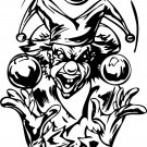 Clown Juggling Balls Jester Joker Car Truck Window Laptop Vinyl Decal Sticker