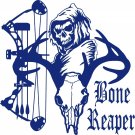 Bone Grim Reaper Bow Hunter Deer Skull Car Truck Window Vinyl Decal Sticker