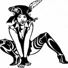 Pirate Sexy Girl Skull Cross Bones Car Boat Truck Window Vinyl Decal Sticker