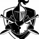 Skull Knight Warrior Medieval Shield Sword Car Truck Window Vinyl Decal Sticker