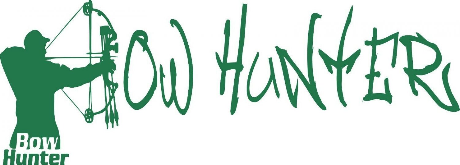 Bow Arrow Hunter Deer Hunting Buck Doe Car Truck Window Vinyl Decal Sticker