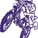 Motorcycle Motocross Dirt Bike Racing Rider Car Truck Window Vinyl Decal Sticker