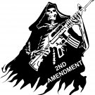 2nd Amendment Skull Grim Reaper Rifle Gun Car Truck Window Vinyl Decal Sticker