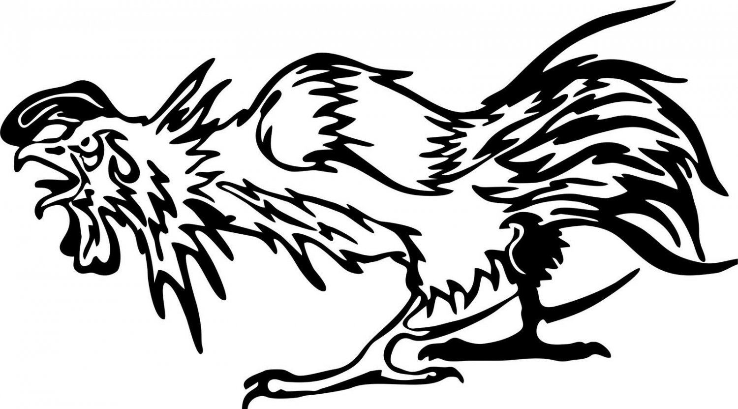 Fighting Chicken Rooster Spurs Car Truck Window Laptop Sign Vinyl Decal Sticker