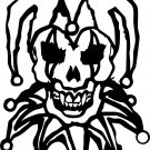 Jester Clown Skull Motorcycle Biker Car Truck Window Vinyl Decal Sticker