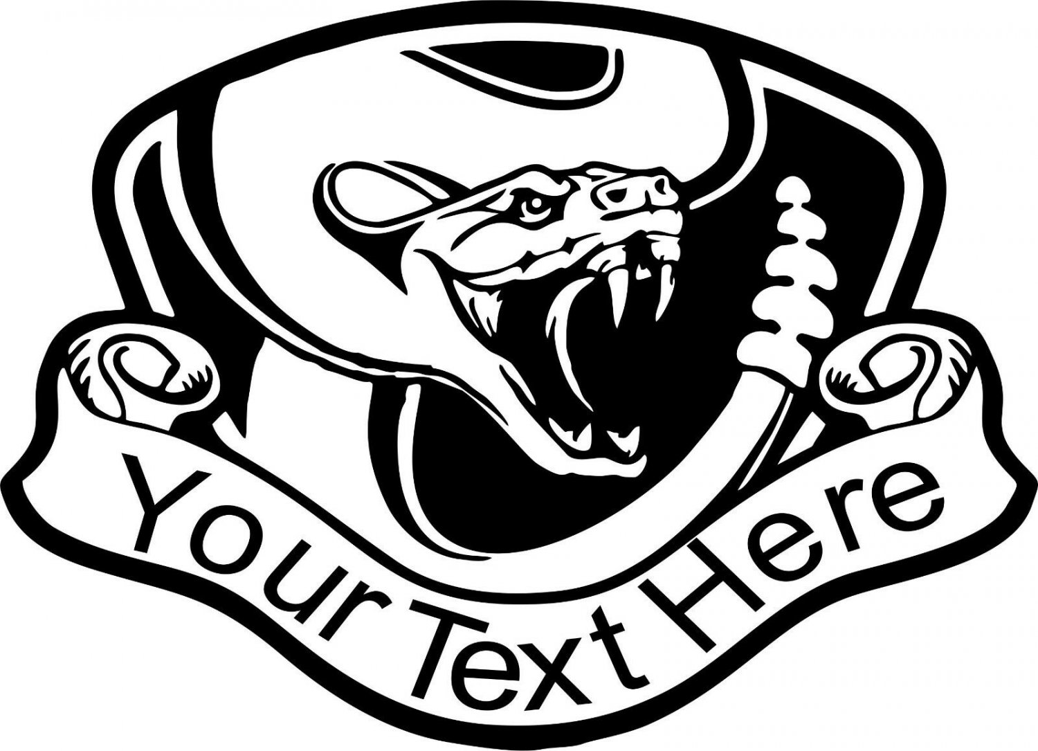 Custom Text Name Snake Serpent Reptile Car Boat Truck Window Vinyl Decal Sticker
