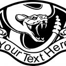 Custom Text Name Snake Serpent Reptile Car Boat Truck Window Vinyl Decal Sticker