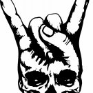 Skull Hand Horns Rock N Roll Heavy Metal DIO Window Vinyl Decal Sticker